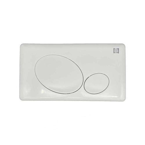 Placca Di Comando A Due Pulsanti Per Cassetta Wc Finitura Bianca Modello 08Wpb Nupi Geco