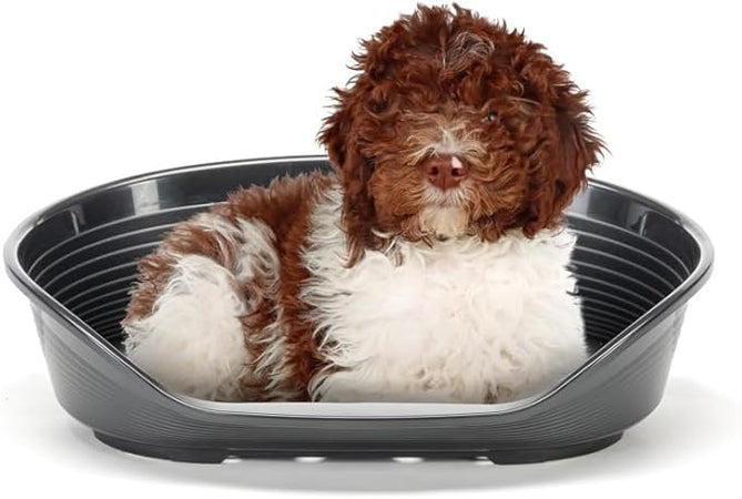 Lettino Per Animali 'Siesta Deluxe' N.8 - Cm 82 X 59,5 X H.25 / Nero - Ferplast