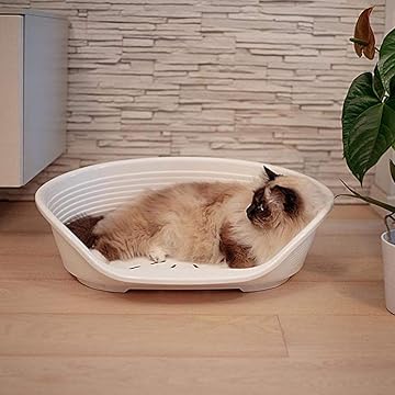 Lettino Per Animali 'Siesta Deluxe' N.6 - Cm 70,5 X 52 X H.23,5 / Bianco - Ferplast