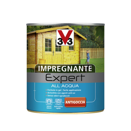 V33 Impregnante Expert Acqua Mogano 0,75L- 1,0 Pz