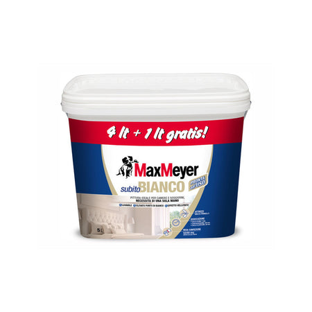 Max Lavabile Subito Bianco Lt.5 Bianco Opaco- 1,0 Pz