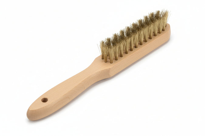 Spazzola Acciaio Con Manico Curvo- - Dimensioni Mm.262X44X30 - 4 Ranghi - 12 Pezzi Excel