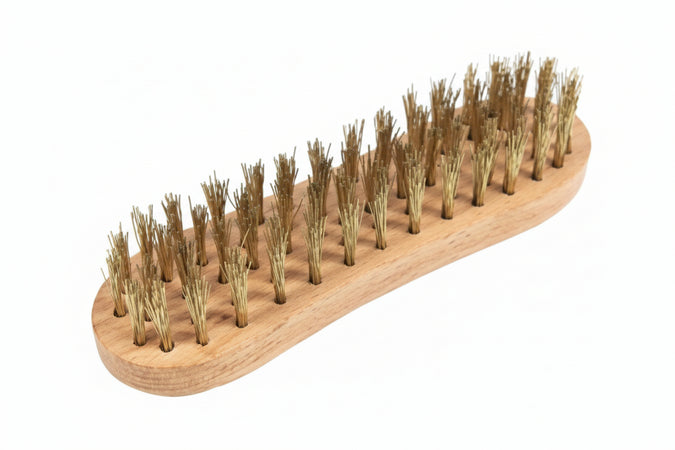 Spazzola Acciaio A Biscotto- - Dimensioni Mm.190X55X44 - 5 Ranghi - 10 Pezzi Excel