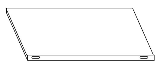 Piano aggiuntivo LISCIO per scaffalatura in acciaio inox a ganci cm. 100x40