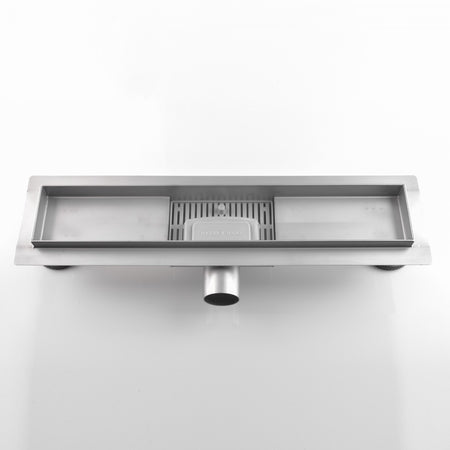 Canaletta doccia piastrellabile reversibile in acciaio inox scarico doccia