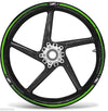 STRISCE ADESIVE -Filetti compatibili per CERCHI 17 MOTO KAWASAKI Z tuning VERDI