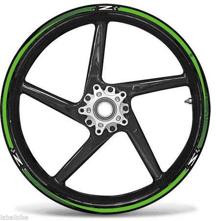 STRISCE ADESIVE -Filetti compatibili per CERCHI 17 MOTO KAWASAKI Z tuning VERDI