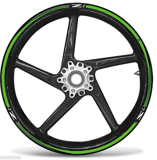 STRISCE ADESIVE -Filetti compatibili per CERCHI 17 MOTO KAWASAKI Z tuning VERDI