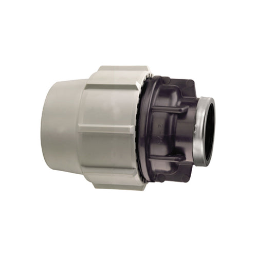 Raccordo Diritto A Compressione Femmina Femmina In Polipropilene Serie 7030 Bianco E Nero Plasson - Ø63X2 Pn16 - Psn