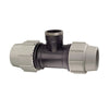 Raccordo A T A Compressione Filettato Femmina In Polipropilene Serie 7140 Bianco E Nero Plasson - Ø50X11/2Xø50 Pn16 - Psn