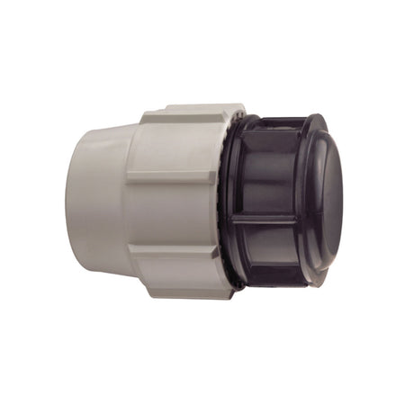 Tappo Femmina A Compressione In Polipropilene Serie 7120 Bianco E Nero Plasson - Ø25 Pn16 - Psn