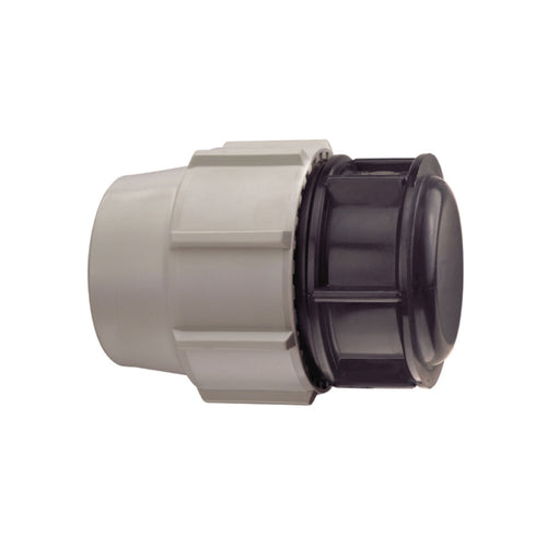 Tappo Femmina A Compressione In Polipropilene Serie 7120 Bianco E Nero Plasson - Ø90 Pn16 - Psn