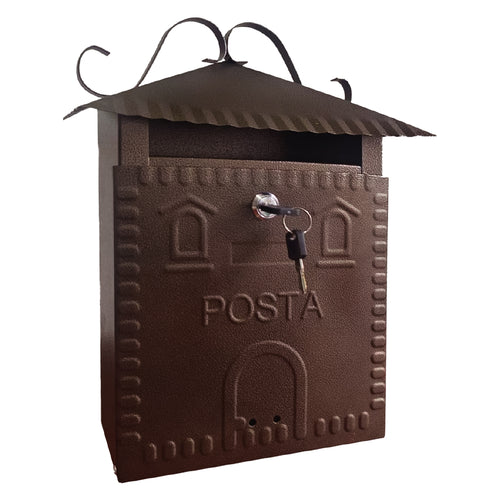 Cassetta Postale 'Iris' Cm 36X9X H 32 - Rame Antico - Kasart