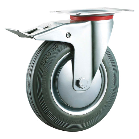 Ruota Per Carrelli Art. 80 Ãe¸ Mm 100 - Piastra Mm 105 X 85 - Capacitãe Kg 70 - Uniko