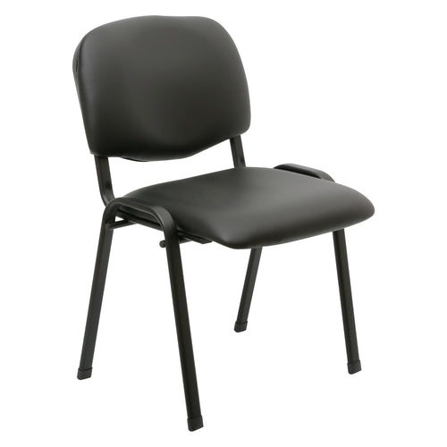 Sedia Interlocutoria Nero - Cm 54,5 X 58 X 81,5- 5 Pezzi - Kasart