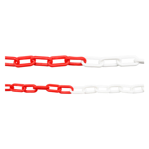 Catena Segnaletica Bicolore Bianca / Rossa - Ø Mm. 6 X 36 X 19 X Mt.25 - Uniko