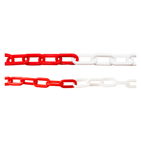 Catena Segnaletica Bicolore Bianca / Rossa - Ø Mm. 8 X 50 X 26 X Mt.5 - Uniko