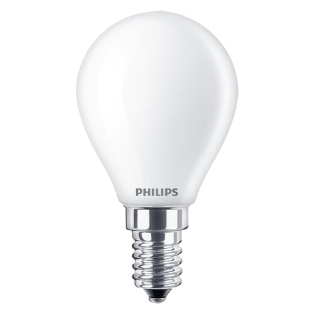 Lampada A Led 'Sfera' Calda 2700K 4,3 W=40W E14 - 470 Lm- 4 Pezzi - Philips