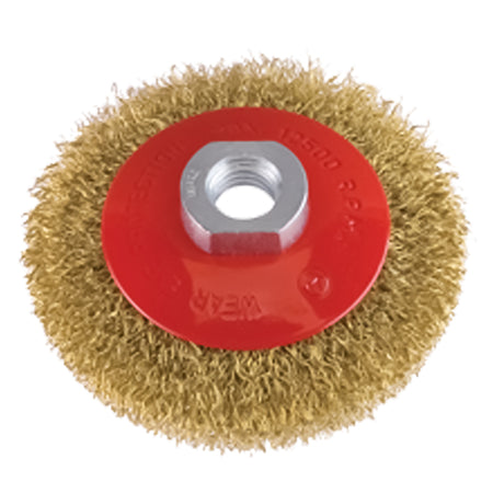 Spazzola Conica Per Smerigliatrice Ø Mm 120 Foro M 14 - Pg