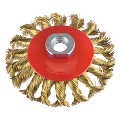 Spazzola Circolare Conica Ø Mm 100 - Foro M 14 - Pg
