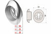 Bocchetta Antistrappo Kt52 Cromo Satinato- - Mm.68X86X20H - Ø Mm.50 (Kt5239) - 1 Pezzi