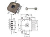 Serratura Triplice Da Applicare Senza Scrocco Doppia Mappa G413- - Mm.63 Dx - 1 Pezzi Moia