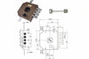 Serratura Triplice Da Applicare Con Scrocco Doppia Mappa G414- - Mm.63 Dx - 1 Pezzi Moia