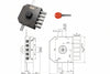 Serratura Triplice Applicare Senza Scrocco A Pompa Jm433- - Mm.63 Dx - 1 Pezzi Moia