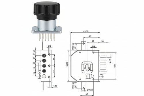 Serratura Triplice Da Applicare Con Scrocco Cilindro Europeo G454- - Mm.63 Dx - 1 Pezzi Moia