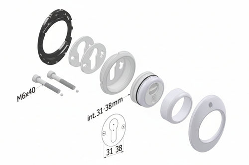 Defender Meccanico 4280 Mecdef Cromo Satinato- - Ø Mm.46X20H. - Interasse Mm.31 - 1 Pezzi Securemme
