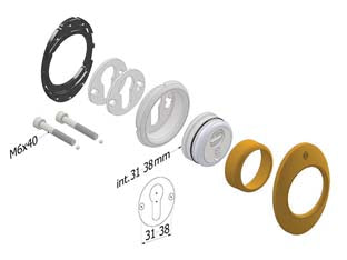 Defender Meccanico 4280 Mecdef Bronzato- - Ø Mm.46X20H. - Interasse Mm.38 - 1 Pezzi Securemme