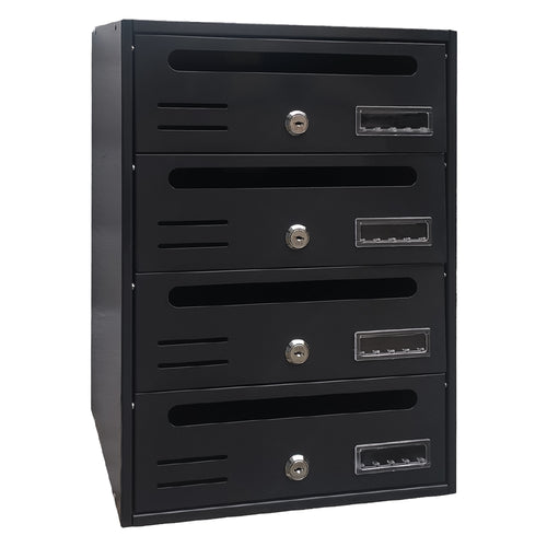 Cassetta Postale 4 Posti - Antracite - Cm. 30,2X17,5X H. 42,5 - Kasart