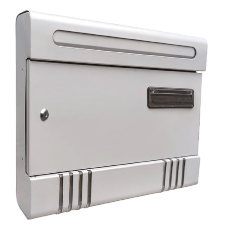 Cassetta Postale 'Jasmine' Cm 36,5X6,5X H 29 - Argento - Kasart