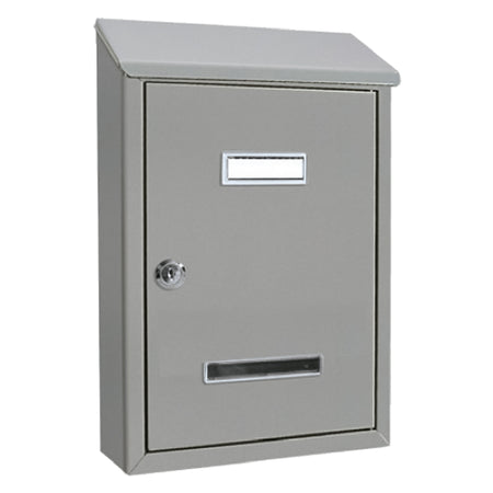 Cassetta Postale 'Peonia' Cm 24,5X7,5X H.36 - Grigio Argento - Kasart