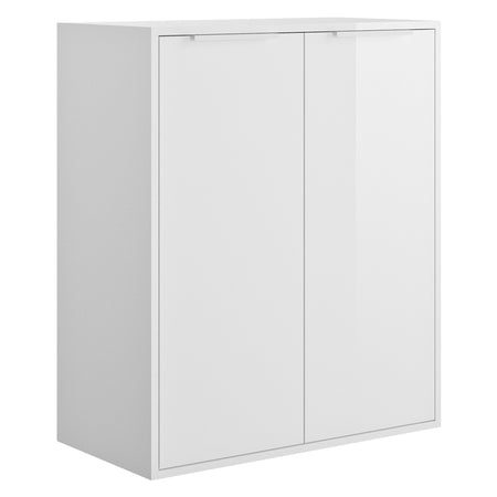 Mobile Base Due Ante Linea 'Espresso' Cm. 35,3 X 72 X H.86,9 - Bianco Laccato - Composad