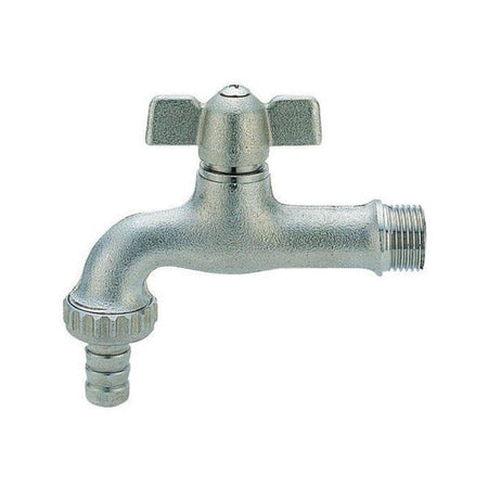 Rubinetto Portagomma In Ottone Nichelato Antigelo - 1/2 - Antigelo - Eno