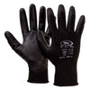 Guanti Poliestere / Poliuretano Tg. 9 (L) - Palmo Nero- 12 Coppia - Bricogo