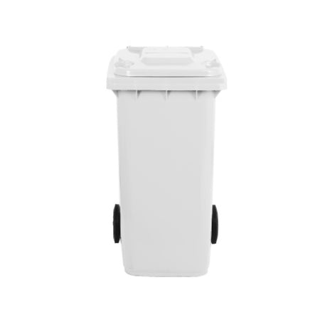Bidone Quadro Nettezza Urbana Con Ruote Lt.240 Cm.72X58X106H Bianco Ics