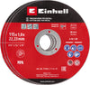 Einhell Set 5 Pz. Dischi Da Taglio Ø Mm. 115X1,0 20.00 Confezioni
