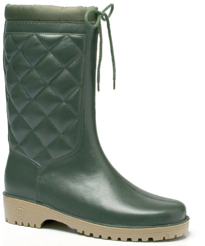 Stivali In Pvc Tronchetto Imbottito Antifreddo Col. Verde Mis. 40
