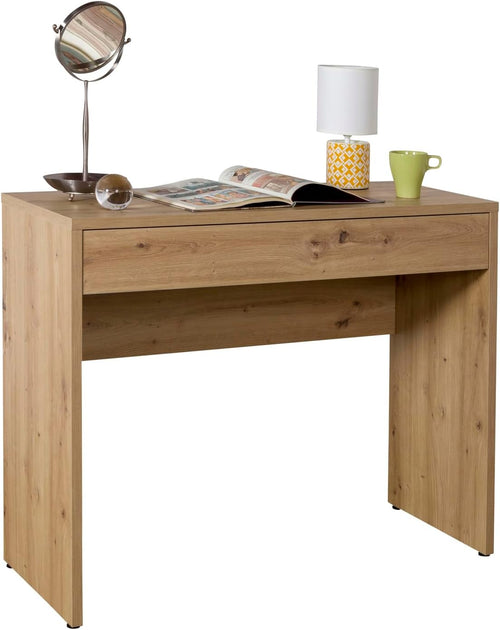 Scrivania Con Cassetto Linea 'Espresso' Cm. 100 X 40,5 X H.81,4 - Rovere Artisan - Composad