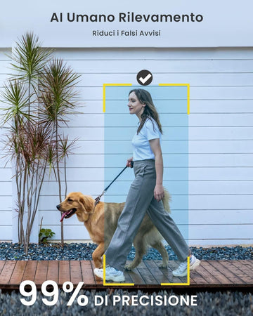 ieGeek 2K Telecamera Wi-Fi Interno/Esterno Batteria Senza Fili