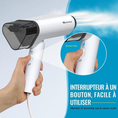 Ferro da stiro Vapore verticale pieghevole vapore da viaggio leggero portatile.