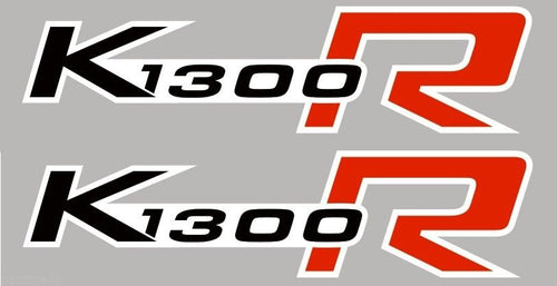 2 ADESIVI SERBATOIO per MOTO BMW K1300R K1300 STICKERS K 1300 R NERO-ROSSO 15x4