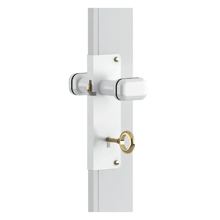 Serratura Con Pomolo In Plastica Per Porte A Soffietto Bianco Pinto