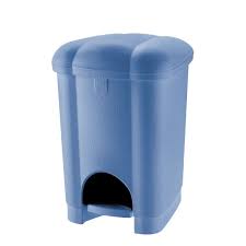 Pattumiera Carolina Apertura A Pedale Con Secchio Interno- - Cm.20X22,5X29,7 Lt.6 Azzurra - 4 Pezzi Tontarelli