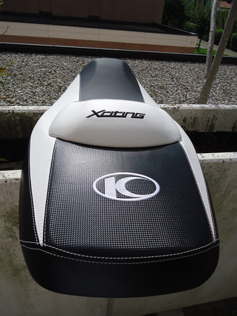 KIT RIVESTIMENTO SELLA KYMCO 300R coprisella BIANCO TUNING x MOTO XCITING 300 R
