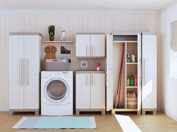 Armadio Portascope In Plastica Con Ripiani Regolabili E Ante Doppie Excellence Keter