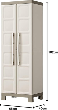 Armadio Portascope In Plastica Con Ripiani Regolabili E Ante Doppie Excellence Keter