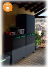 Pattumiera Da Esterno In Resina Con 3 Scomparti Apertura Superiore E Frontale Moby Compact Store Antracite Keter